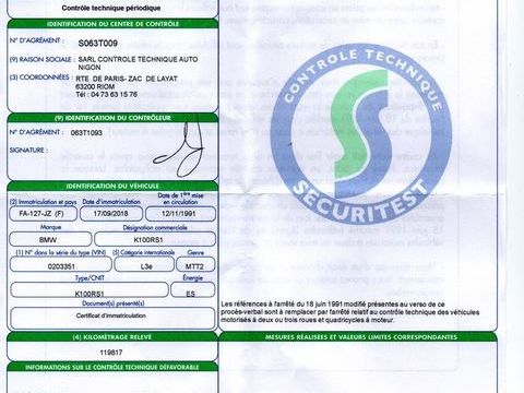 Moto BMW 1991 occasion Effiat 63260