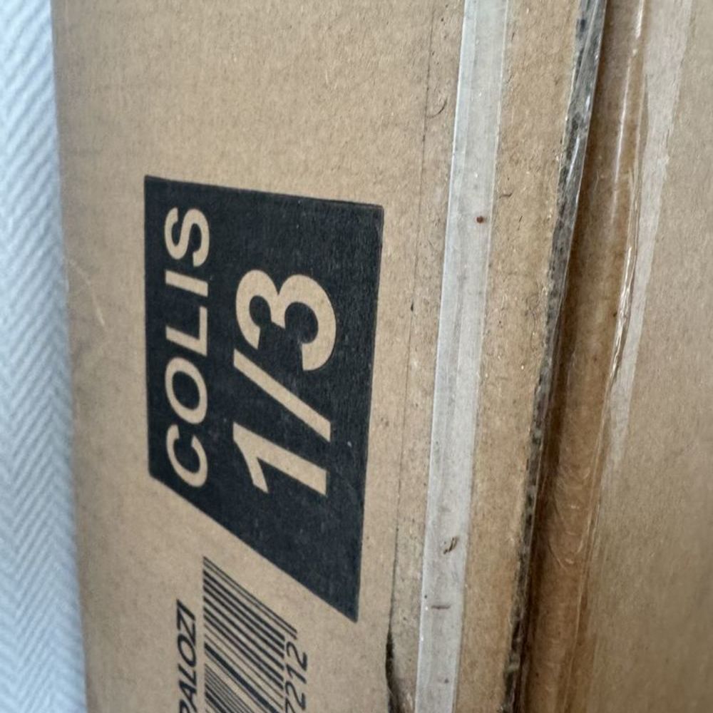 Lit double coffre 160x200 rev&ecirc;tement doux beige Meubles