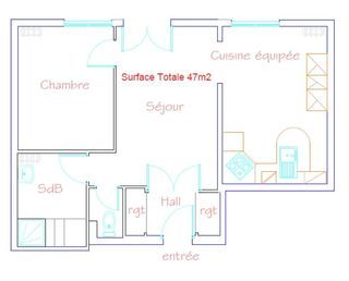  Appartement � vendre 2 pi�ces 46 m�