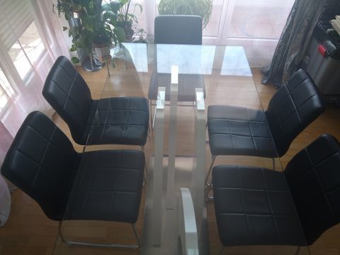 Table salle  manger - en verre 350 Argenteuil (95)