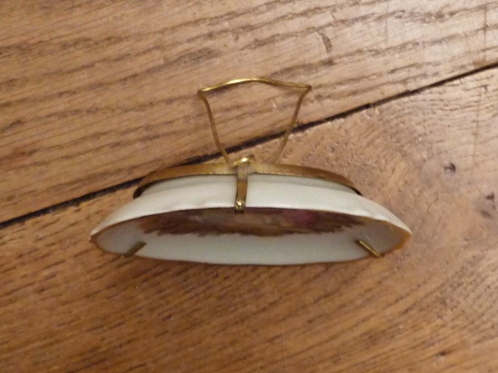 Assiette Miniature Blanche avec Support-Porcelaine de Limoge Décoration