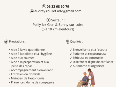 Aide &agrave; domicile / Auxiliaire de vie en formation ? S&eacute;rieuse 0 45420 Bonny-sur-loire