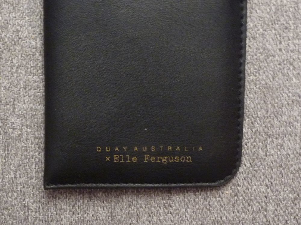 Pochette/ Etui &agrave; Lunettes Simili Cuir Noir-Quay Australia Maroquinerie