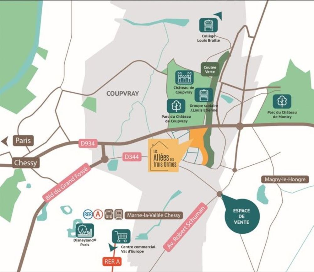 Appartements neufs et Maisons neuves   Coupvray (77700)