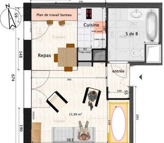  Appartement � vendre 1 pi�ce 34 m�