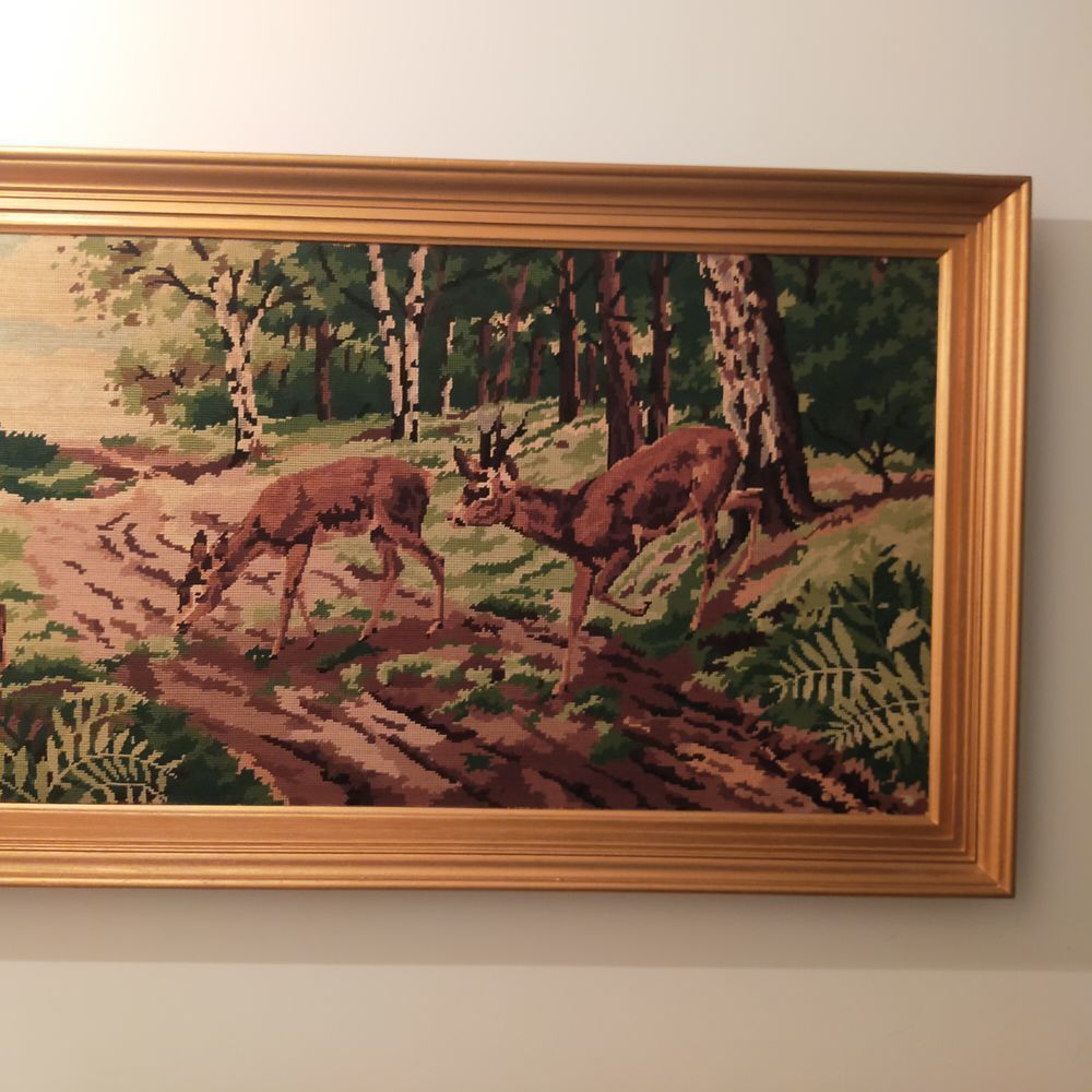 Tableau canevas Biches Décoration