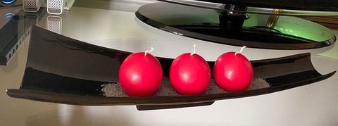 Ensemble de bougies sur lit de graviers & support - mrtsteph 0 Nogent-sur-Marne (94)