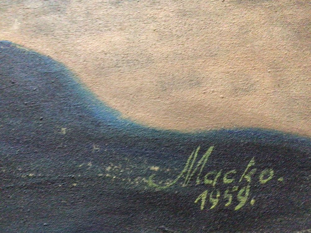 MAGNIFIQUE ANCIEN TABLEAU DU PEINTRE MACKO Décoration
