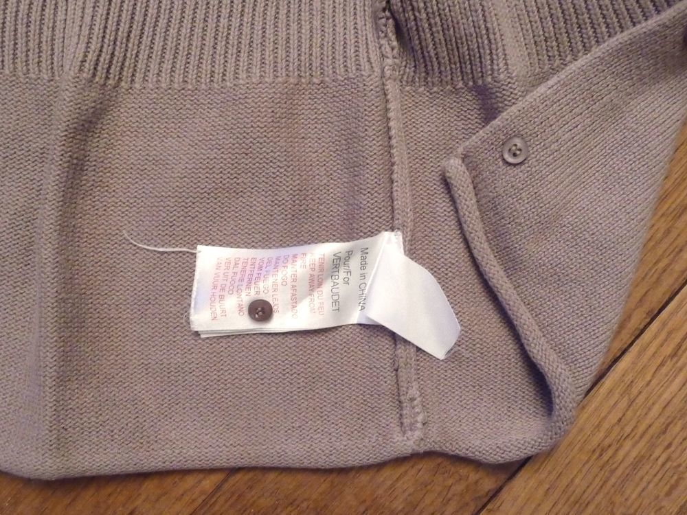 Gilet 100% Coton Marron Clair-Taille 6 mois= 67cm-Verbaudet Vêtements enfants