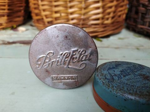 Ancienne Boite Publicitaire Cirage Brill-Eclat Marron 15 Loches (37)