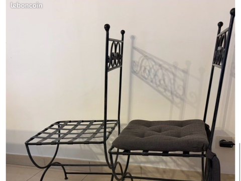 Lot de 6 chaises en fer forg� 110 Bandol (83)