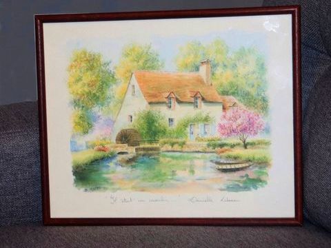 TABLEAU SIGNE DANIELLE LEBEAU
Titre :  IL ETAIT UN MOULIN   30 Angers (49)