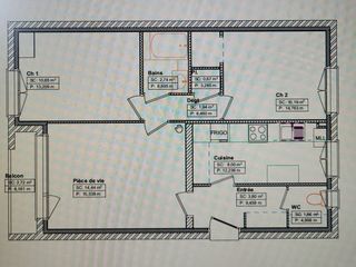  Appartement � louer 3 pi�ces 54 m�