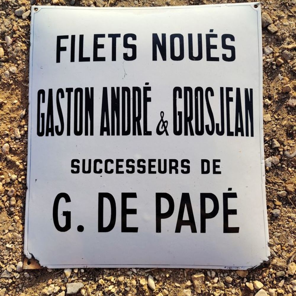 plaque emaillee bombee filets noues Bricolage