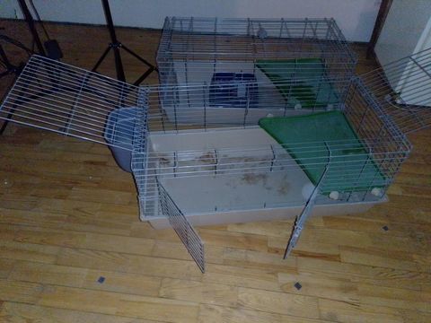 Cage &agrave; lapins SAVIC 
L l h 
97 * 50 * 47 50 57455 Seingbouse