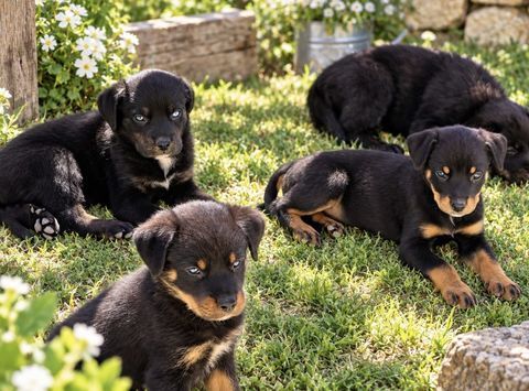  10 chiots crois&eacute;s Rottweiler / Labrador  800 19230 Beyssenac