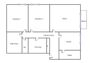  Appartement � louer 3 pi�ces 80 m� La souterraine