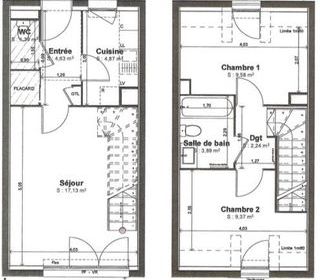  Appartement � vendre 3/4 pi�ces 87 m�