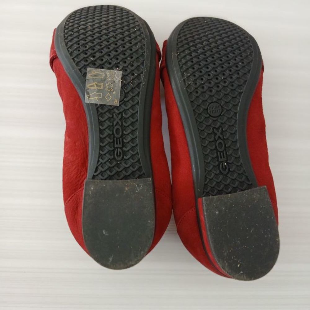 Chaussures mocassins cuir rouge bordeaux - Geox - pointure 3 Chaussures