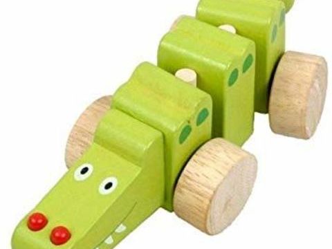 Jouet crocodile bois à tirer 10 Rouen (76)