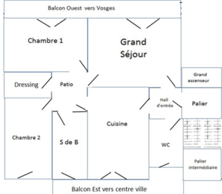  Appartement � vendre 3/4 pi�ces 62 m�