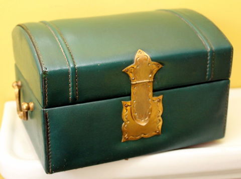 Coffret à bijoux cuir vert LANCEL 50 Issy-les-Moulineaux (92)
