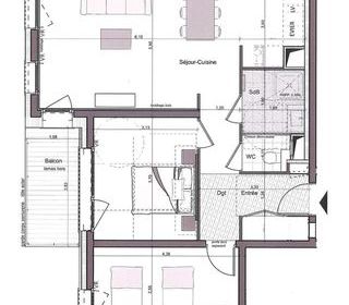  Appartement � vendre 3 pi�ces 64 m�