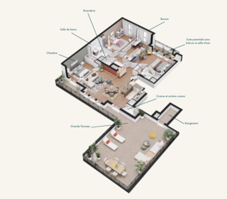  Appartement � vendre 2 pi�ces 46 m�