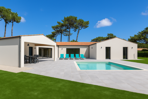   MAGNIFIQUE VILLA CONTEMPORAINE A 10 MINUTES A PIED DE LA PLAGE Maison - 5 pi�ce(s) - 177 m�