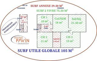  Appartement � vendre 5 pi�ces 88 m�
