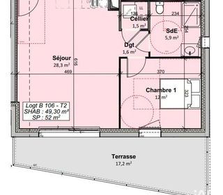  Appartement � vendre 2 pi�ces 49 m�