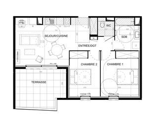  Appartement � vendre 3 pi�ces 61 m�