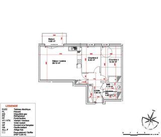  Appartement � vendre 3 pi�ces 63 m�