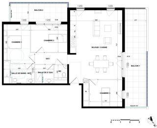  Appartement � vendre 4 pi�ces 93 m�