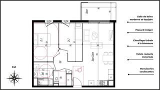  Appartement � vendre 3 pi�ces 61 m�