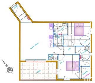  Appartement � vendre 3 pi�ces 71 m�