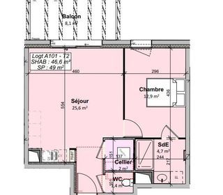  Appartement � vendre 2 pi�ces 47 m�