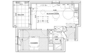  Appartement � vendre 2 pi�ces 41 m�