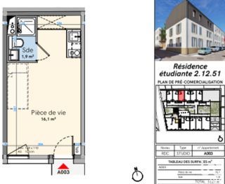  Appartement � vendre 1 pi�ce 18 m�