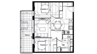  Appartement � vendre 3 pi�ces 58 m�