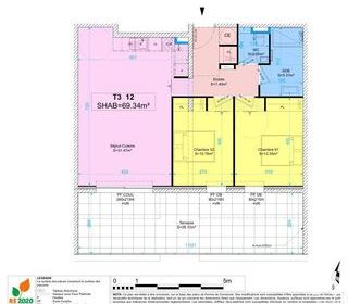  Appartement � vendre 3 pi�ces 69 m�