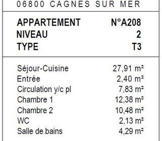  Appartement � vendre 3 pi�ces 67 m�