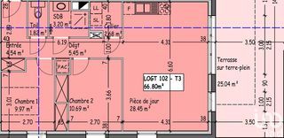  Appartement � vendre 3 pi�ces 67 m�