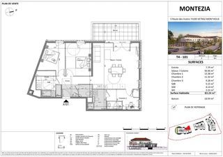  Appartement � vendre 4 pi�ces 83 m�