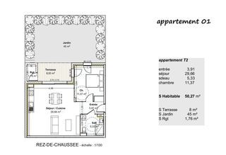  Appartement � vendre 2 pi�ces 50 m�