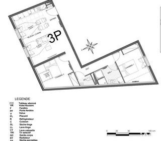  Appartement � vendre 3 pi�ces 57 m�