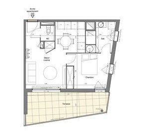  Appartement � vendre 2 pi�ces 43 m�