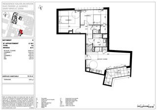  Appartement � vendre 3 pi�ces 75 m�