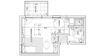  Appartement � vendre 1 pi�ce 34 m�