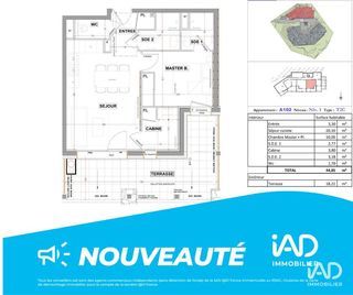  Appartement � vendre 2 pi�ces 45 m�